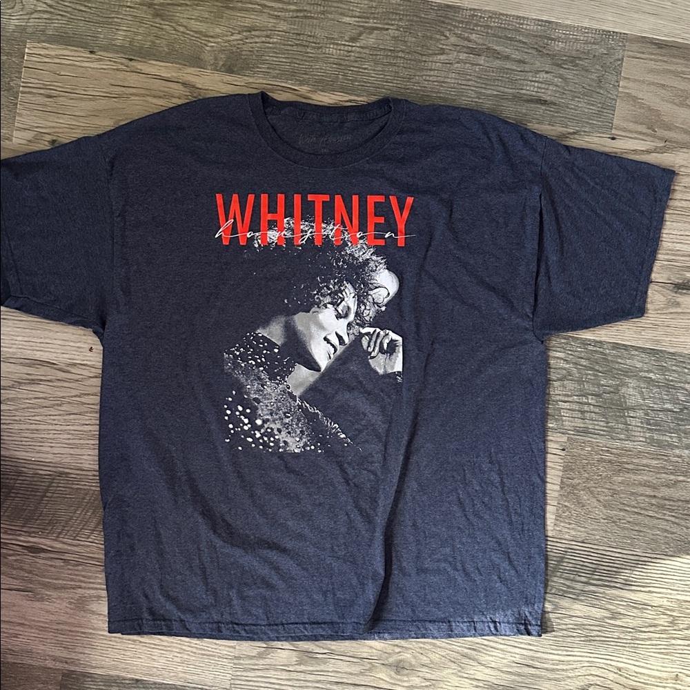 Whitney Houston Graphic‎ face T-Shirt in Dark Gray size 3XL